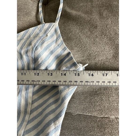 Sugar Lips Lynsea Striped Romper Womens M Blue White Coastal Boho Cottagewear - Picture 9 of 12